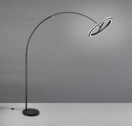 LED-gulvlampe Amador, sort, højde 205 cm metal