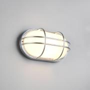 Udendørs væglampe Tumen, zinkfarvet, bredde 26 cm, metal, IP44