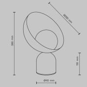 Maytoni bordlampe Tavo, sort, sten/glas, højde 33 cm
