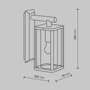 Maytoni væglampe Cell, grafit, aluminium, højde 20 cm, IP65