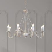 Lysekrone Malbo, hvidguld, metal, 8 lyskilder, E14