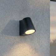 Lindby udendørs LED-væglampe Illuvia, sort mat, IP54