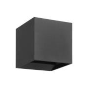 Udendørs LED-væglampe Calpino 3, antracit, bredde 10 cm, 2 lyskilder