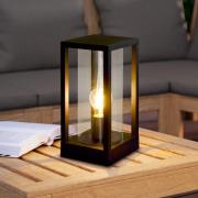 Cascinetta-sokkellampe, bredde 15 cm, sort, metal