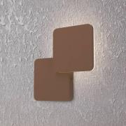 Udendørs LED-væglampe Pedersano, rustfarvet, længde 14 cm, metal