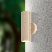 Udendørs væglampe Tomelloso, hvid, højde 20 cm, metal, 2 lyskilder.