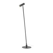 LED-gulvlampe Arlo, sort, jern, højde 132 cm, dæmpbar.