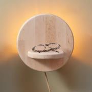 GOOD & MOJO væglampe Corsica, natur, eletræ, stik