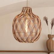 GOOD & MOJO hængelampe Mendoza, natur/rød, Ø 40 cm, bambus