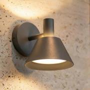 Lucande LED-udendørs væglampe Tabena, mat sort, IP44, CCT