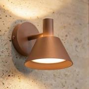 Lucande udendørs LED-væglampe Tabena, brun, IP44, CCT