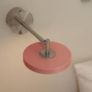 UMAGE LED-væglampe Asteria Short, lyserød, stål, fast tilslutning