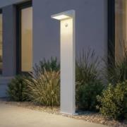Lucande LED-gadelampe Silvan, hvid, 100 cm, sensor, IP54