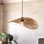 Siruela hængelampe, 56 x 40 cm, brun, papirreb, E27