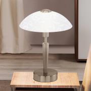 Bordlampe SOLO 1, nikkel mat, højde 32 cm, metal/glas, dæmpbar