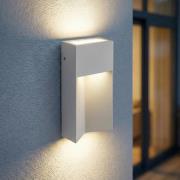 Lucande LED-udendørs væglampe Kaholo, lysegrå, CCT, IP44