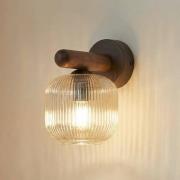 Væglampe Salvia, brun/cognac, glas, højde 20 cm, E14