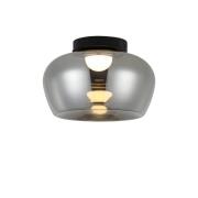 LED-loftlampe Nadia, Ø 38 cm, røggrå, glas
