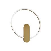 LED-væglampe Zaklin, guldfarvet, højde 45 cm, metal