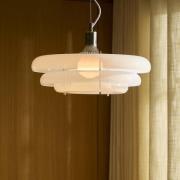 MARKET SET Hængelampe Sunset Ø 45 cm, tågehvid, glas, E27