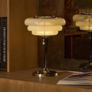 MARKET SET bordlampe Sunset, tågehvid, glas, E27