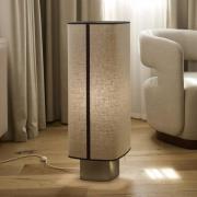 MARKET SET Gulvlampe Dolce, kalkstenbeige, hør, E27