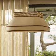 MARKET SET Hængelampe Square, 68 x 68 cm, creme, tekstil, E27