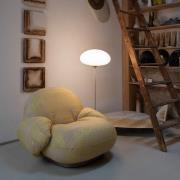 Gubi gulvlampe Stemlite, grå, højde 110 cm, dæmpbar