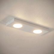 Loftlampe Hero, hvid, 2 lyskilder, 35 x 12 cm, metal, GX53