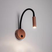 Væglampe Lagos, rød/sort, G9, højde 45 cm, metal