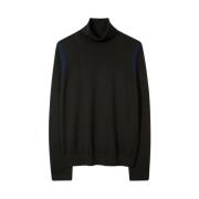 Kontrastærmet Turtle Neck Sweater