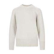 Isfarvet Cashmere Sweater med Crew Neck