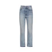 Højtaljede Straight Jeans