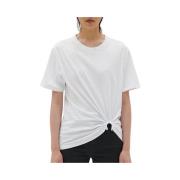 Draped T-shirt i bomuld