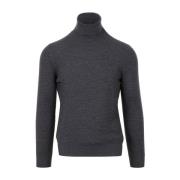 Antracit Sweater med høj krave