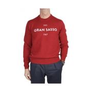 Rød Geelong Uld Crew Neck Sweater med Logo