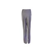 Wool Grey High Waist Palazzo Trousers