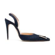 Denim Slingback Pumps