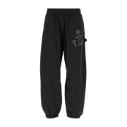 Sorte nylon joggers - Stilfulde og behagelige