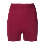 Fuchsia High-Waisted Shorts