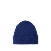 Blå Denim Uld Beanie - Kameo