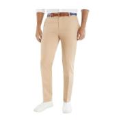 Mørke Beige Stretch-Bomuld Chinos