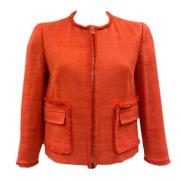 Brugt Orange Bomuld Chanel Blazer