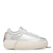 Sølv Lamineret Læder Sneakers