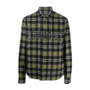 Plaid-print flannel skjorte