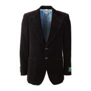 Fløjl enkeltknap blazer