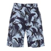 Blå Camouflage Cargo Shorts