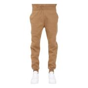 Herre Camel Sweatpants, Slim Fit, Ribbede Ankler