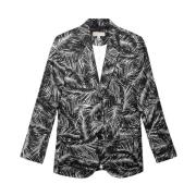 Blazer med palmeprint