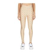 Leggings med mesh-paneler og logo